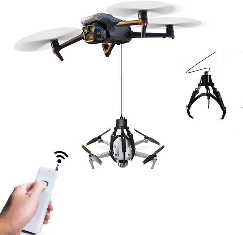 Amanely Mantis Claw Grabber for DJI Drones, Intelligent Manipulator for Mavic 3/Air 3/Mini 4 Pro/Mini 2, Rescue & Fishing Hook with Fixed-Point Drop (Drones Not Included) - Image 1